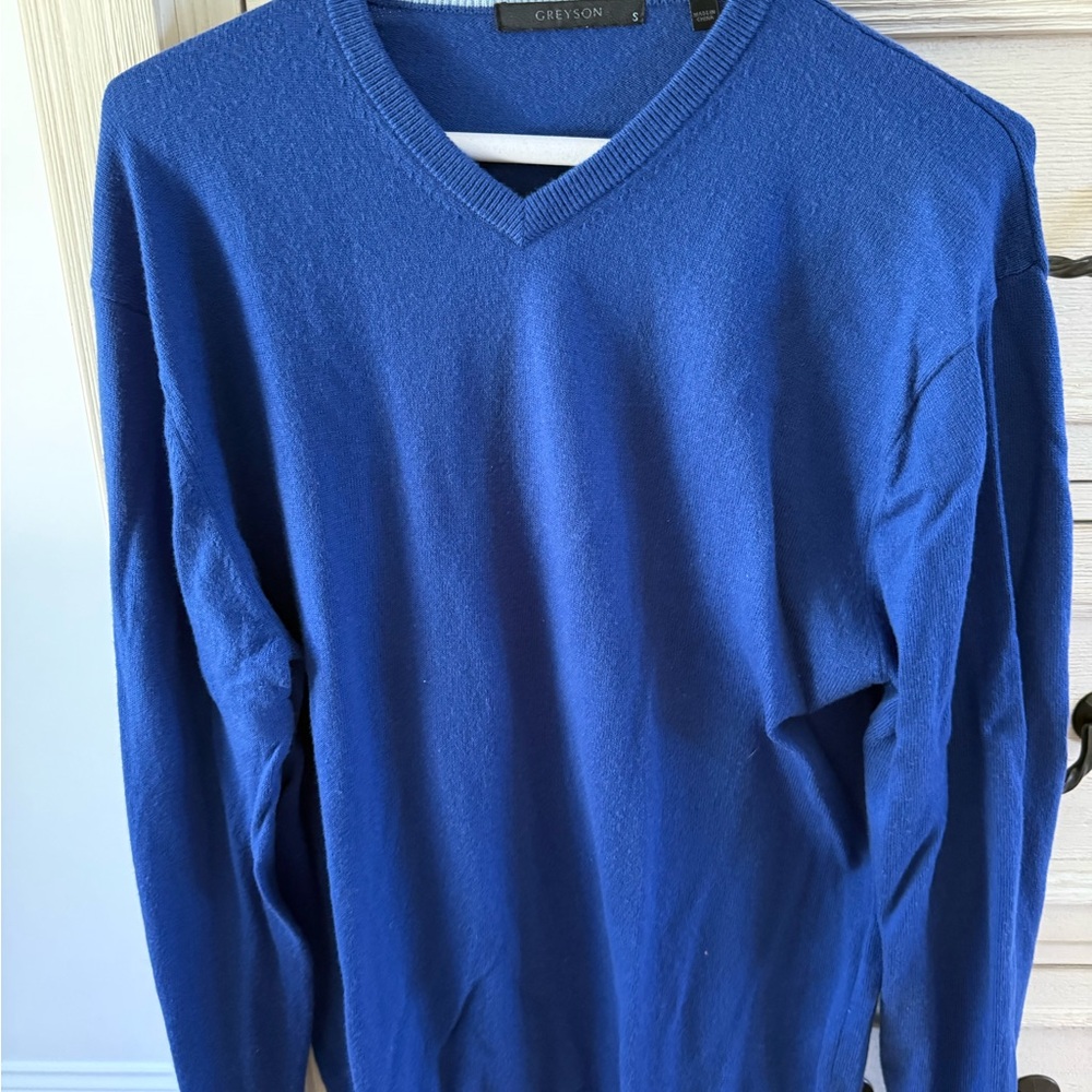 Greyson Royal Blue V-Neck Sweater